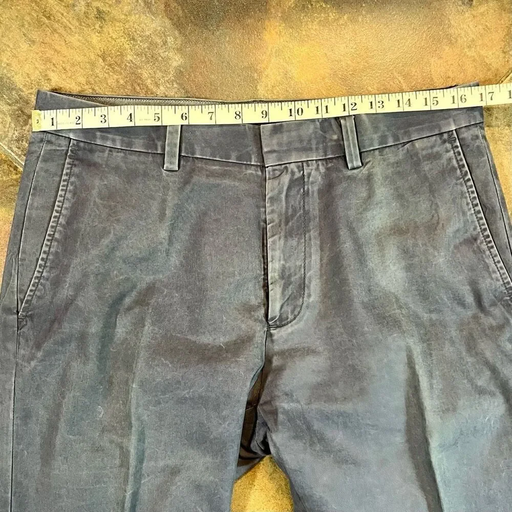Banana Republic Straight Fit Emerson Navy Ship Blue Pants 32/34